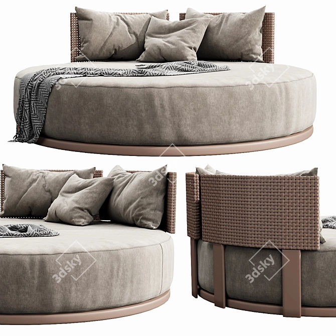 Modern Carbon Daybed: Skyline Windsor 3D model image 1