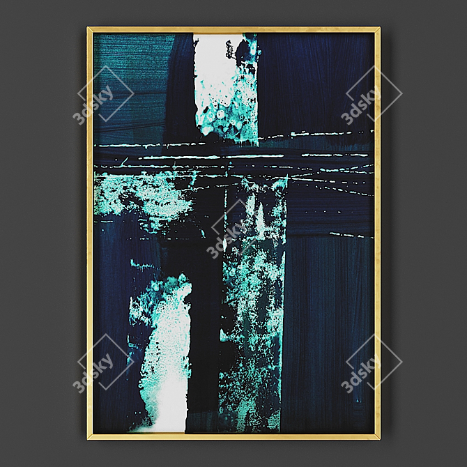 Elegant Framed Artwork 3D model image 1