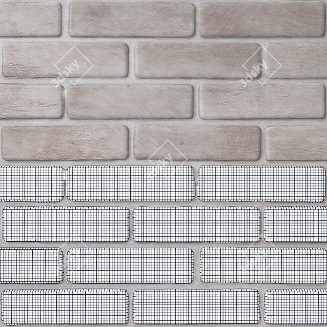 Brickwork Textures for V-Ray 3D model image 2