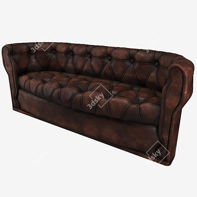 Luxury Leather Sofa 3D model image 2