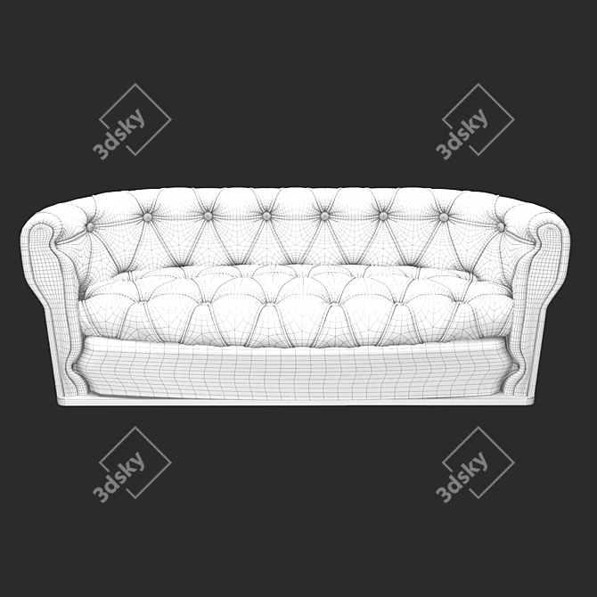 Luxury Leather Sofa 3D model image 3