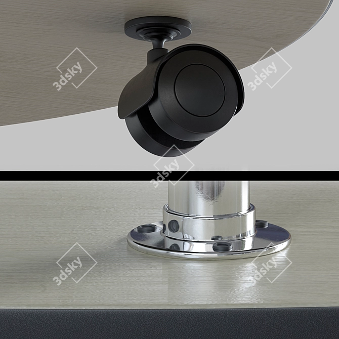 Sleek Oval Table 85 3D model image 2