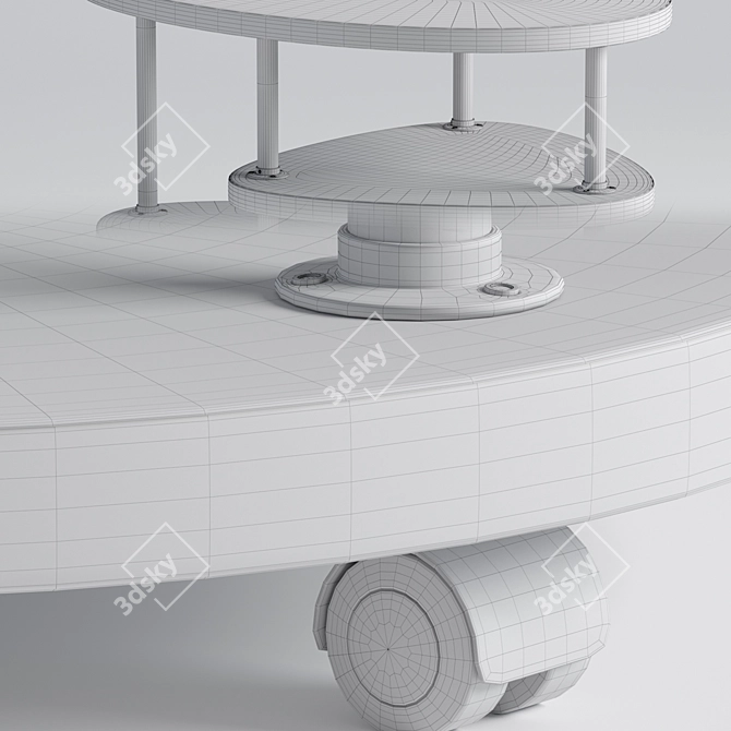 Sleek Oval Table 85 3D model image 3