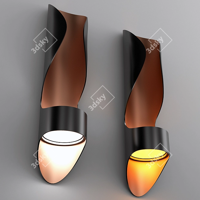 Sleek Wall Sconce: Modern Illumination 3D model image 2