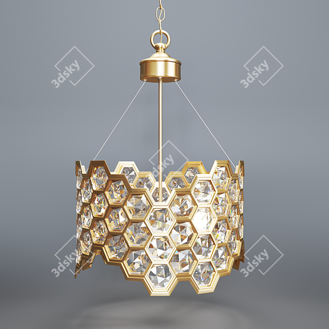 Elegant Crystal Chandelier: HONIG 3D model image 1