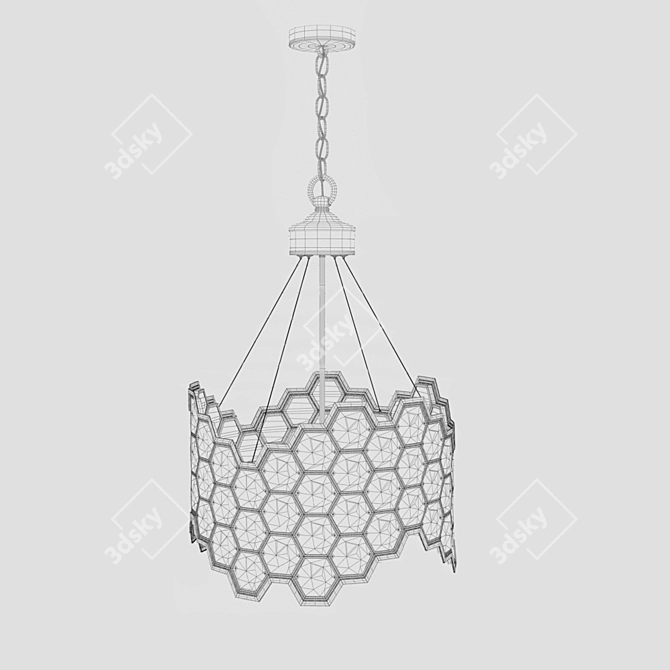 Elegant Crystal Chandelier: HONIG 3D model image 2