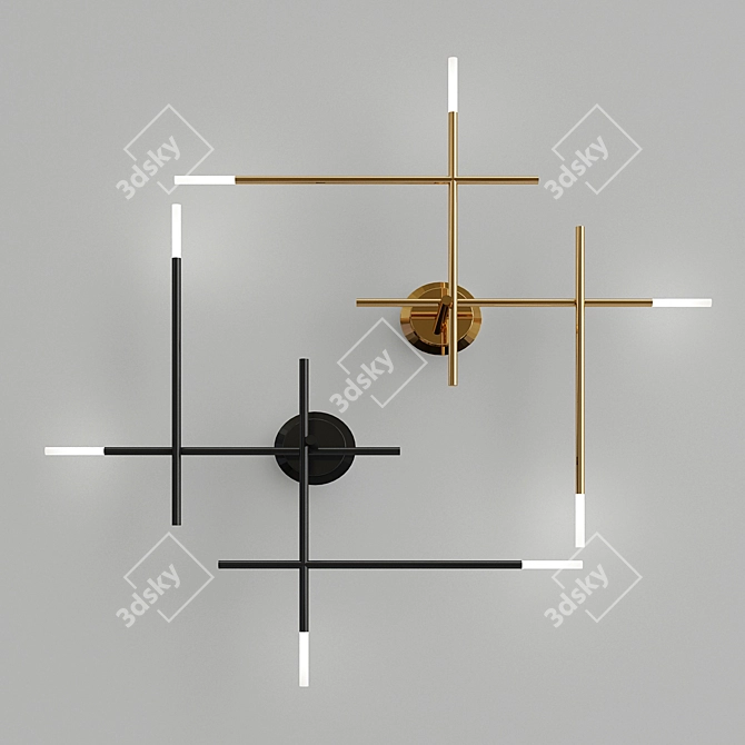 Sleek Kitami Venicem Wall Lamp 3D model image 1