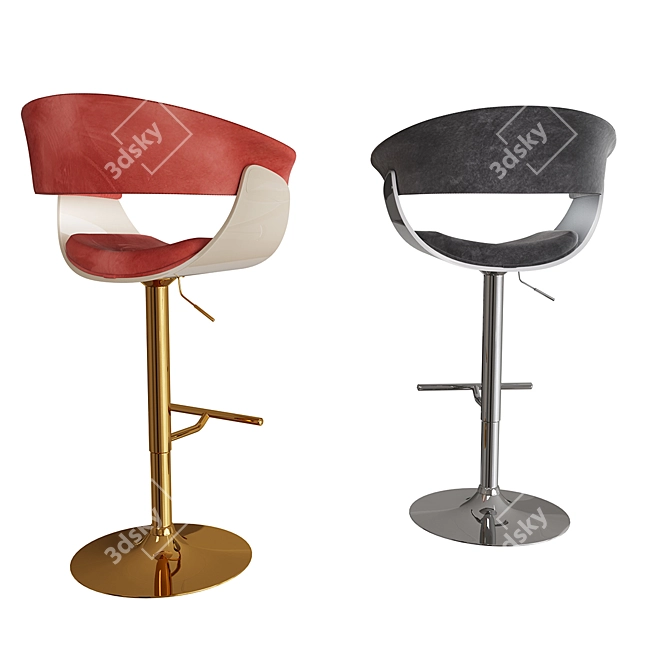 Elevate Your Space: Vismara Bar Stool 3D model image 2