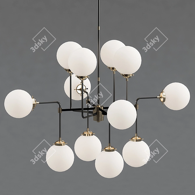 RH Bistro Globe Chandelier 3D model image 1