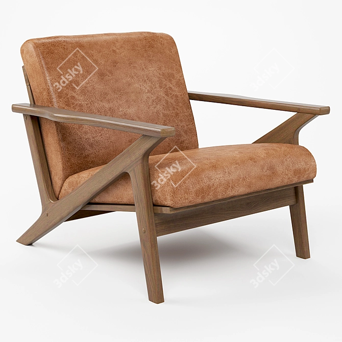 Bianca Solid Wood Chair: Simple Living Elegance 3D model image 1