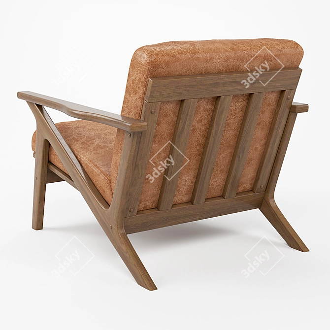 Bianca Solid Wood Chair: Simple Living Elegance 3D model image 2