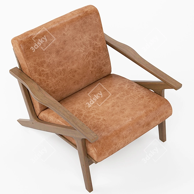 Bianca Solid Wood Chair: Simple Living Elegance 3D model image 3