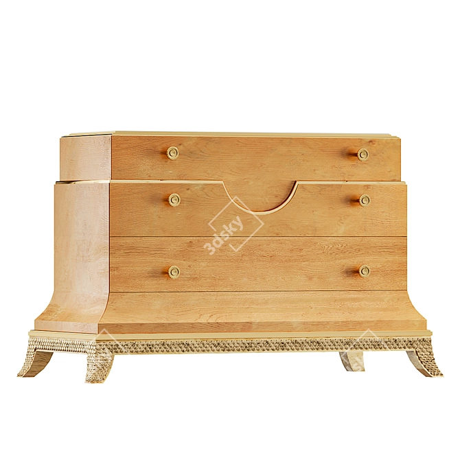 Jumbo Collection Massive Drawer Chest 3D model image 1