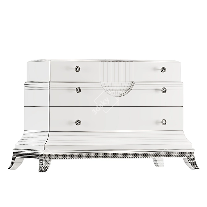 Jumbo Collection Massive Drawer Chest 3D model image 2