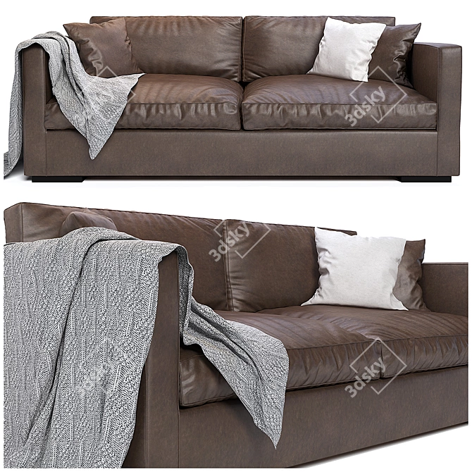 Elegant Meridiani Belmon Sofa 3D model image 1