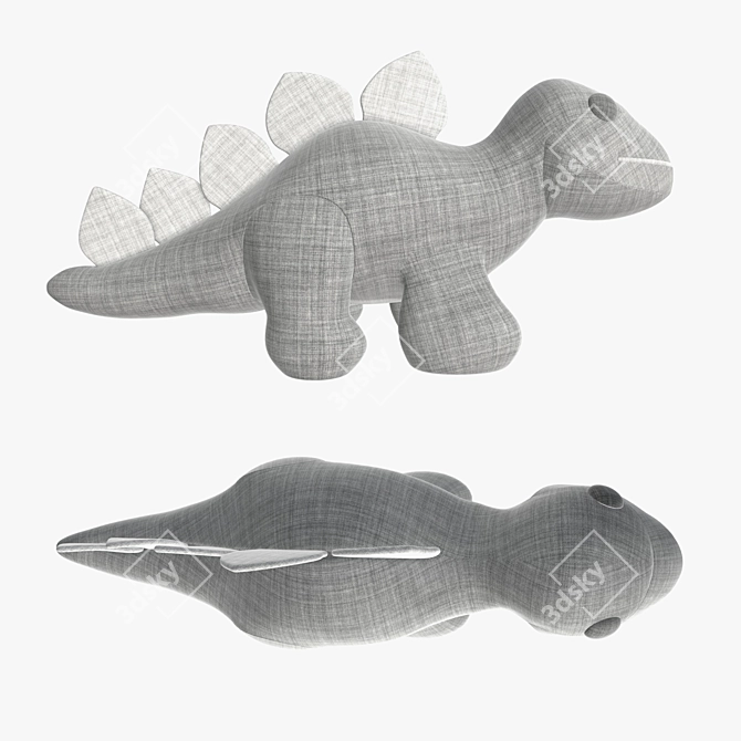 Roaring Dinosaur Plush Toy 3D model image 1