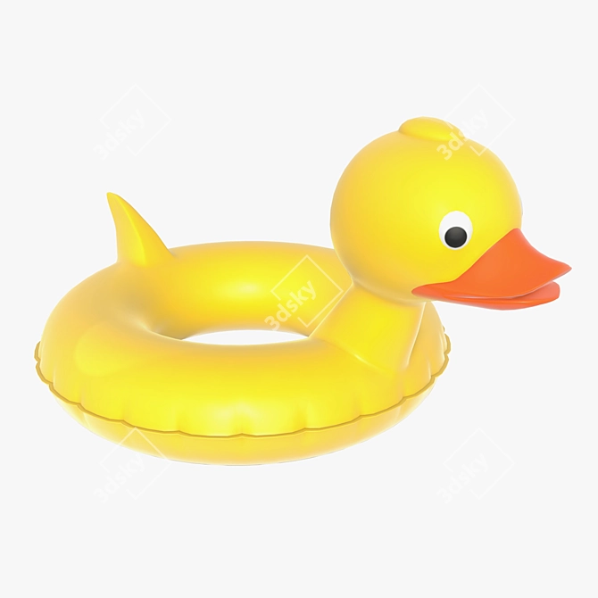 Quacktastic Swimming Ring Duck: PBR Textures 4k 3D model image 1