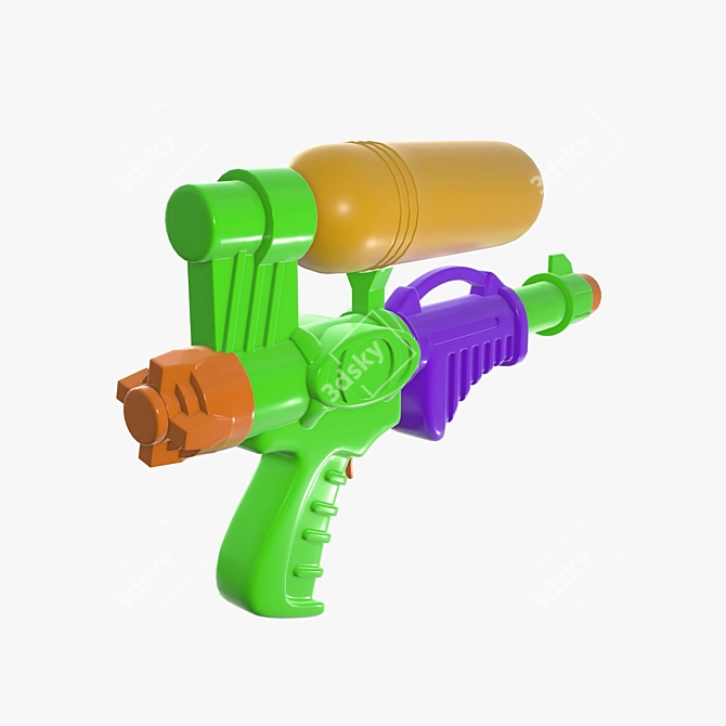 High-Powered Water Gun Toy 3D model image 3