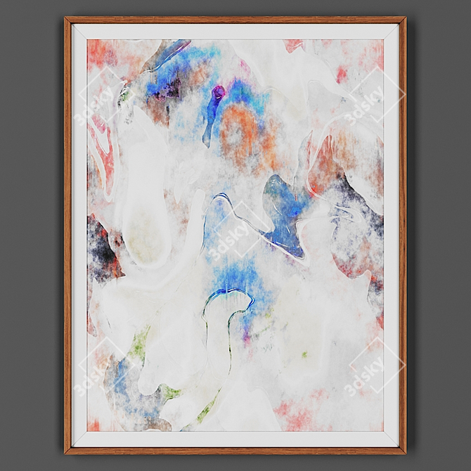Title: Wooden Framed Picture

If translation is needed:
Title: Picture in Wooden Frame 3D model image 1