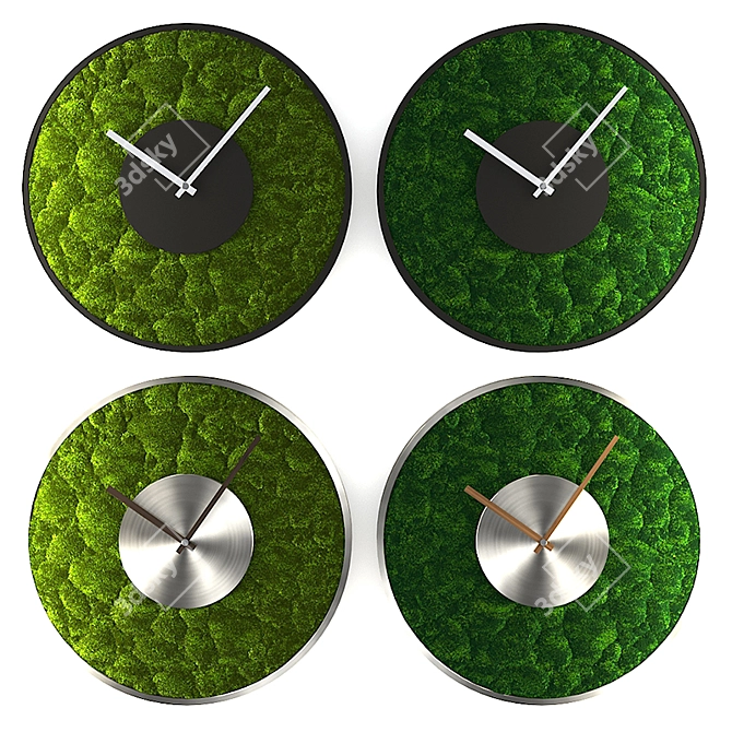 MossTime: Stabilized Moss Watch 3D model image 1