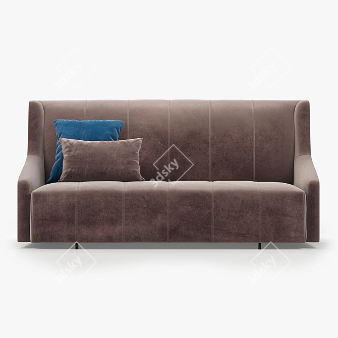 Italian Design, Fluid 3-Seater Sofa 3D model image 2