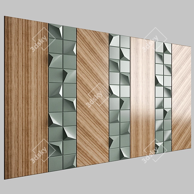 Modern Wall Panel 3D Model 3D model image 2