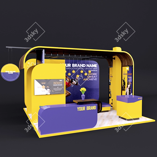 Versatile Exhibition Stand - Stand G1 3D model image 1