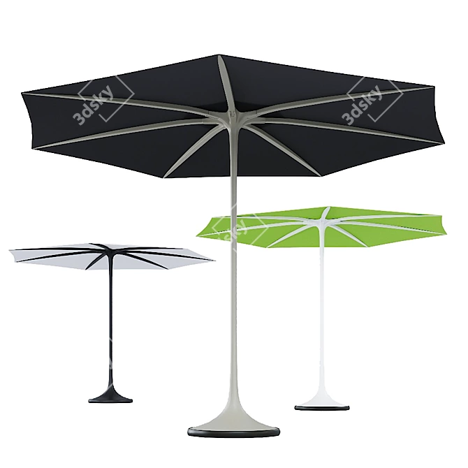 Palma: Stylish Round Garden Umbrella 3D model image 1