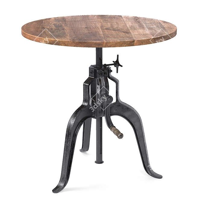 Rustic Mango Wood Pub Table - Elegant and Durable 3D model image 1