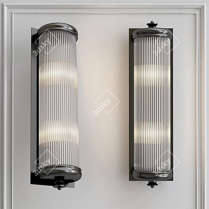 Title: Glorious L Bronze Wall Lamp 3D model image 1