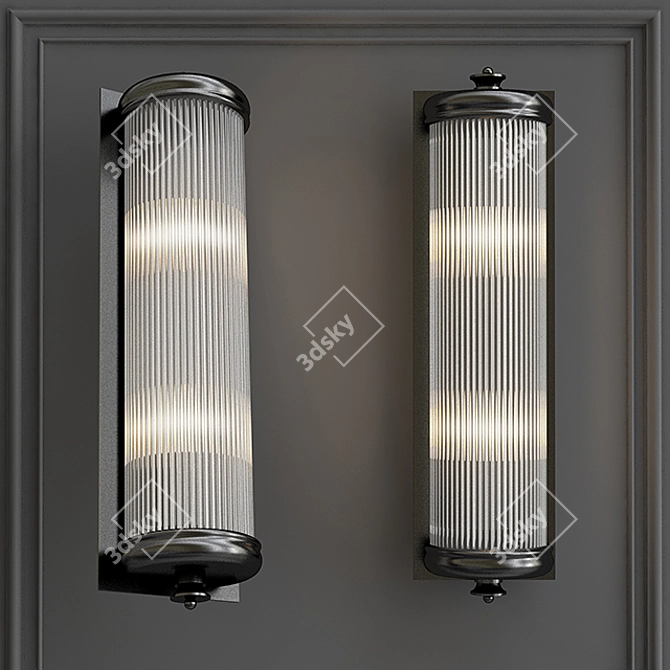 Title: Glorious L Bronze Wall Lamp 3D model image 2