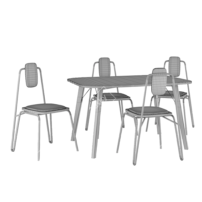 Modern MIO Chair and MONI Table 3D model image 2