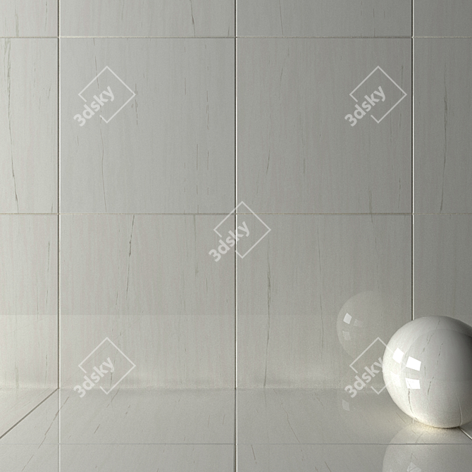 Marvel Pro Bianco Dolomite Wall Tiles Set 3D model image 2