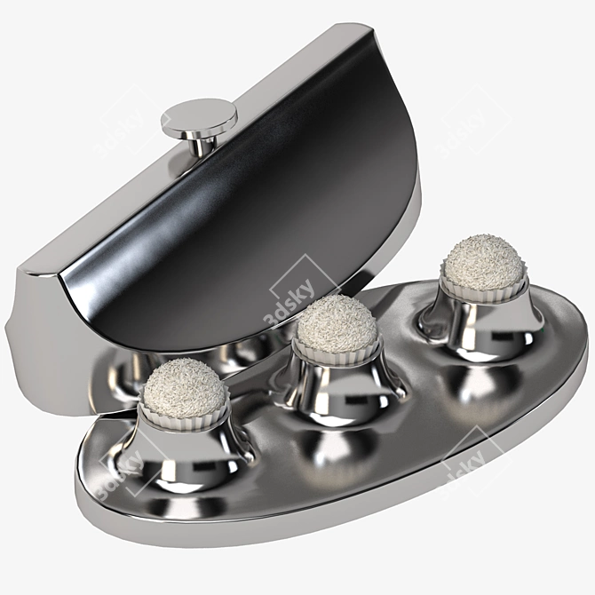 Silver Truffle Candy Stand: Elegant and Functional 3D model image 1