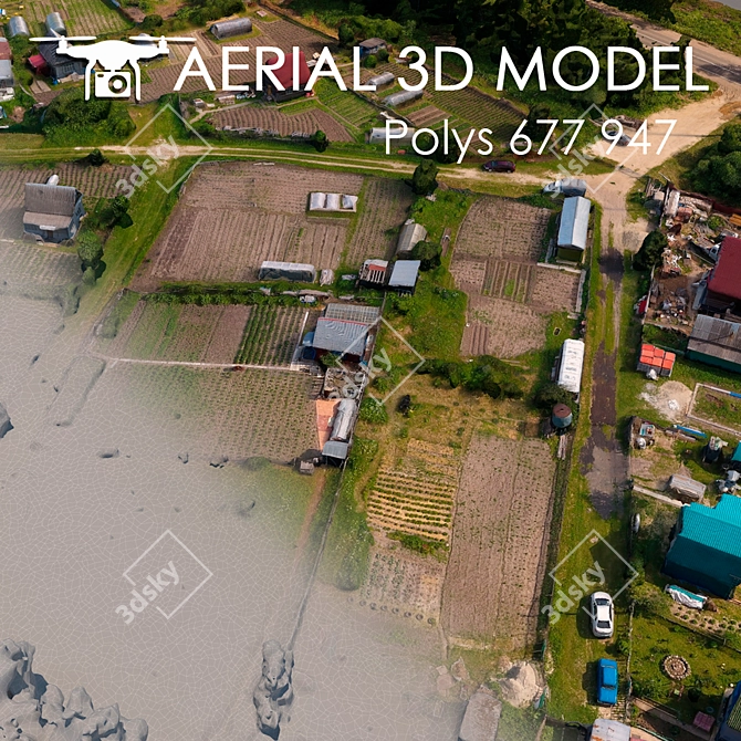 Aerial Scan: High-Res 3D Terrain 3D model image 2