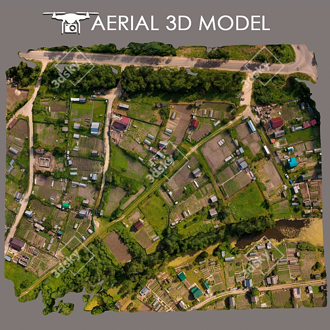 Aerial Scan: High-Res 3D Terrain 3D model image 3