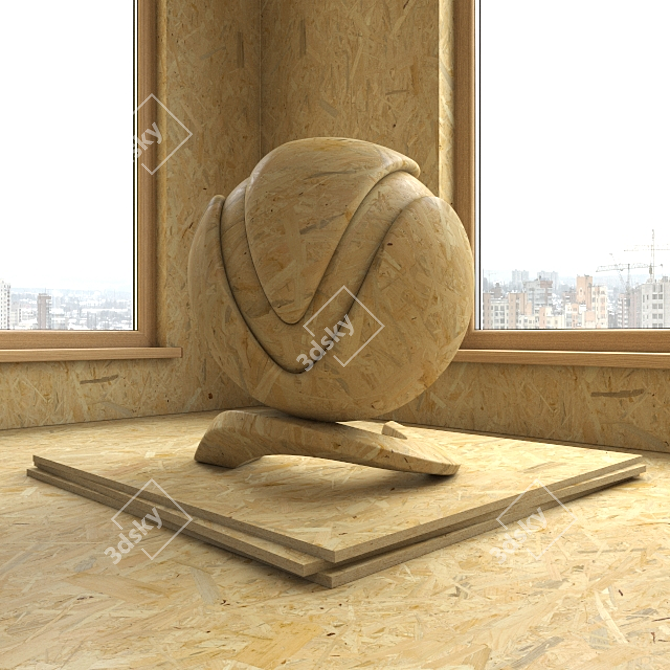 Title: Versatile OSB Panels - Various Sizes & Textures 3D model image 3