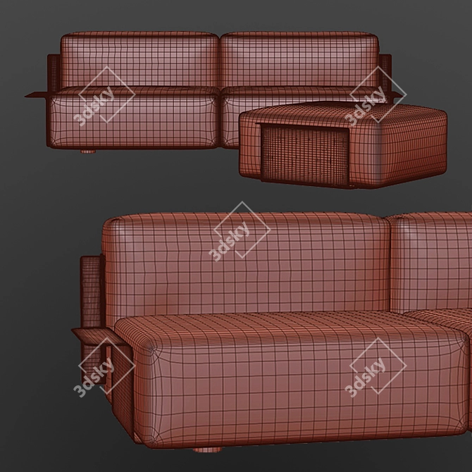 Title: Filippo Pisan_Loom Sofa Set 3D model image 2