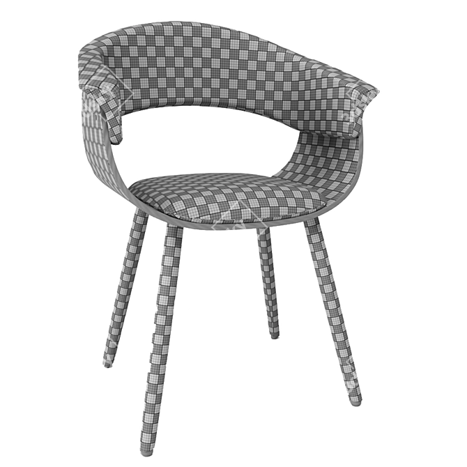 Lumisouce Vintage Mid-Century Chair 3D model image 3