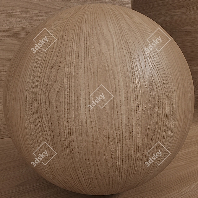 Seamless Wood Walnut Material - Set 76 3D model image 2