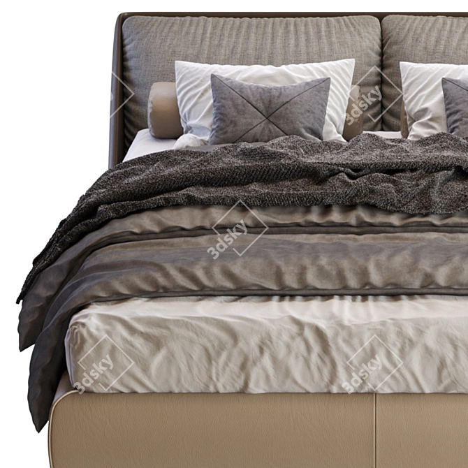Alivar LAGOON Bed: Contemporary Elegance for Serene Sleep 3D model image 2