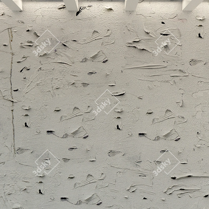 Vintage Concrete Wall Texture Bundle 3D model image 3