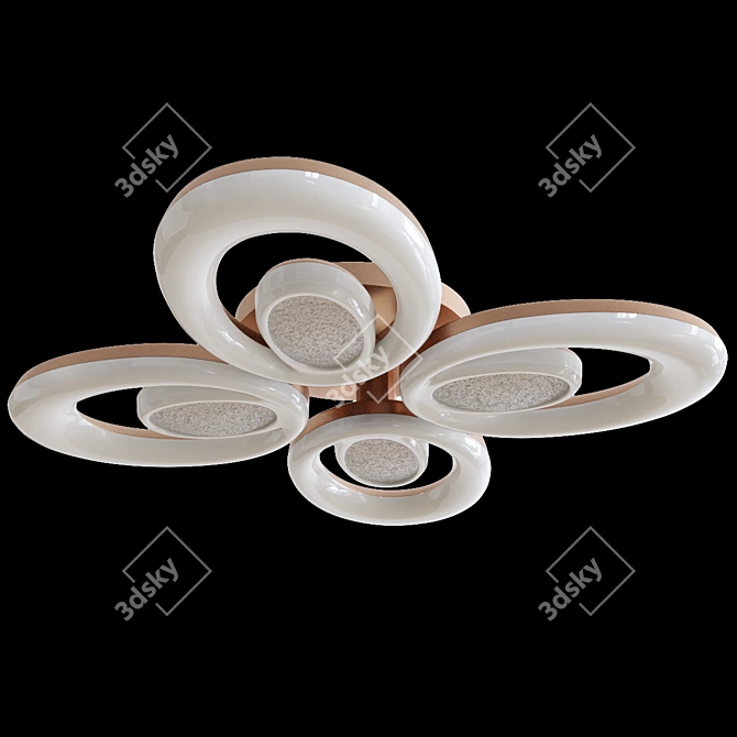 MoonLight LED 4-Lamp Fixture 3D model image 1