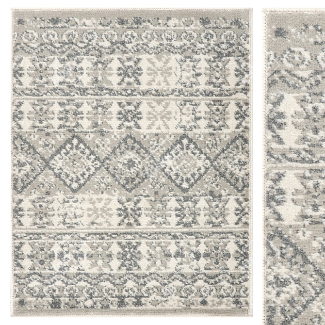 Boho Chic Geometric Area Rug 3D model image 1