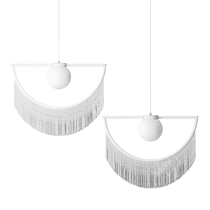 Fringe Tassel Pendant Lamp 3D model image 3