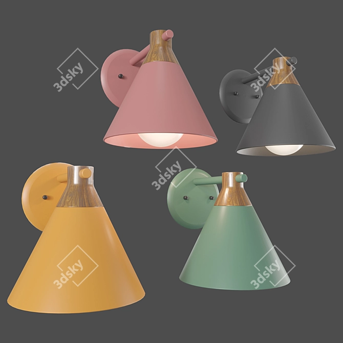 Scandi Joy Wall Sconce 3D model image 2