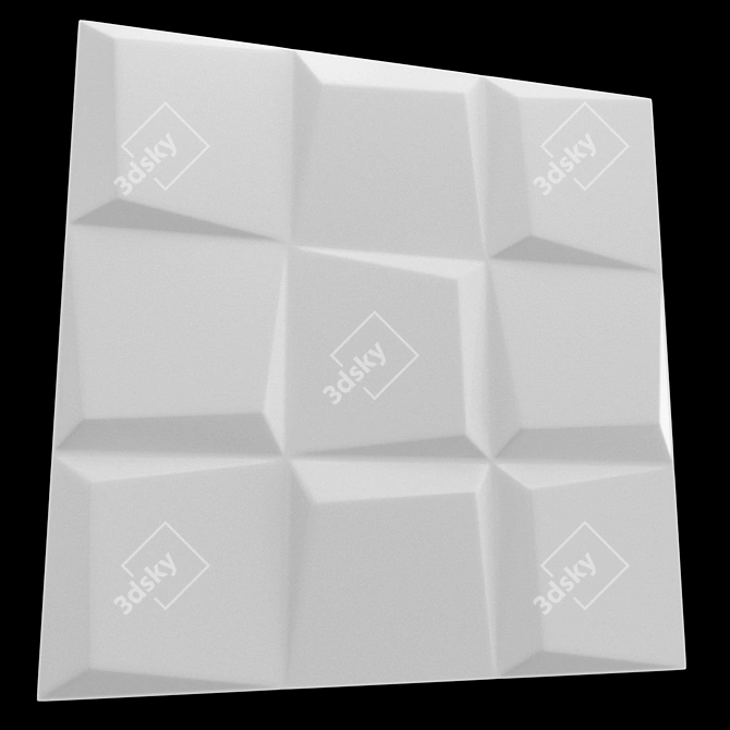 Contemporary Cubit Wall Panels 3D model image 2