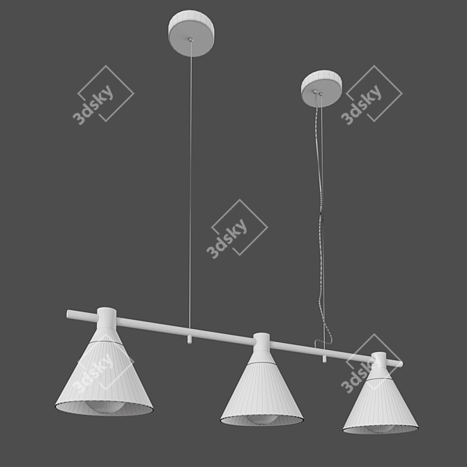 Modern Trio Pendant Light 3D model image 3