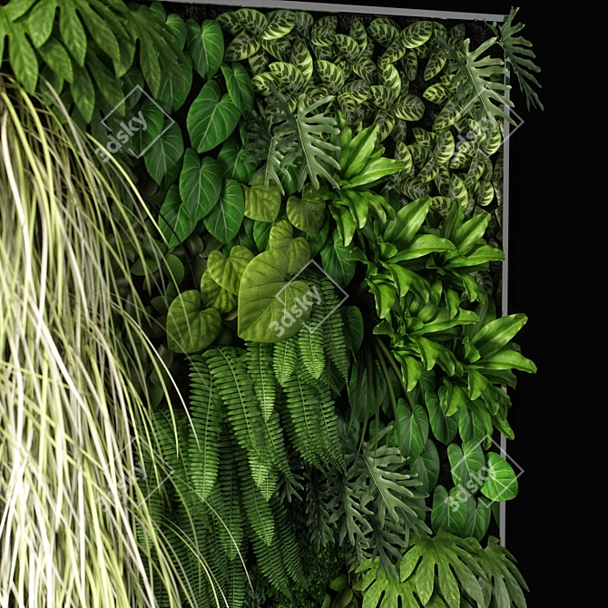 2000x1200mm Vertical Garden 05a 3D model image 5