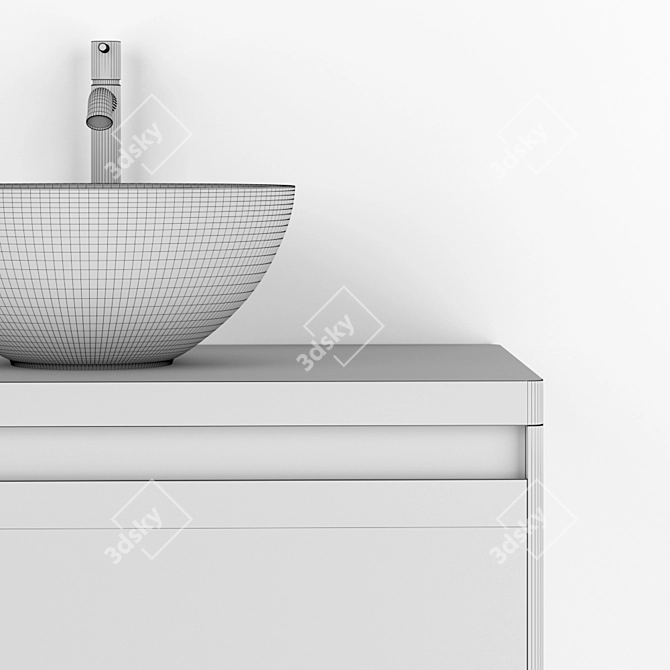 Elegant Velvex Sink Set 3D model image 3